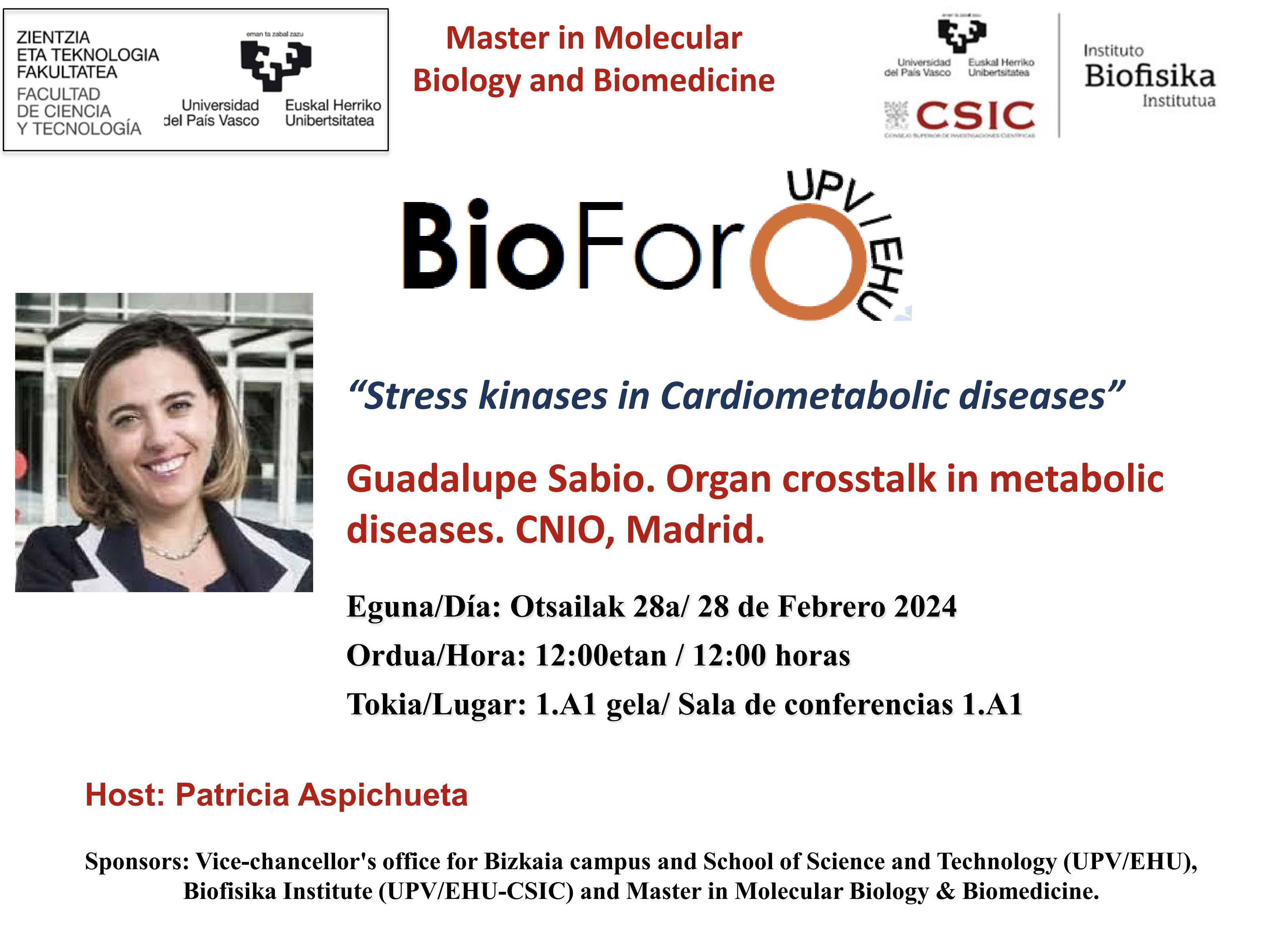 BioForo Seminar: “Impact of chromatin remodeling defects in cellular plasticity, lung cancer progression and treatment sensitivity”