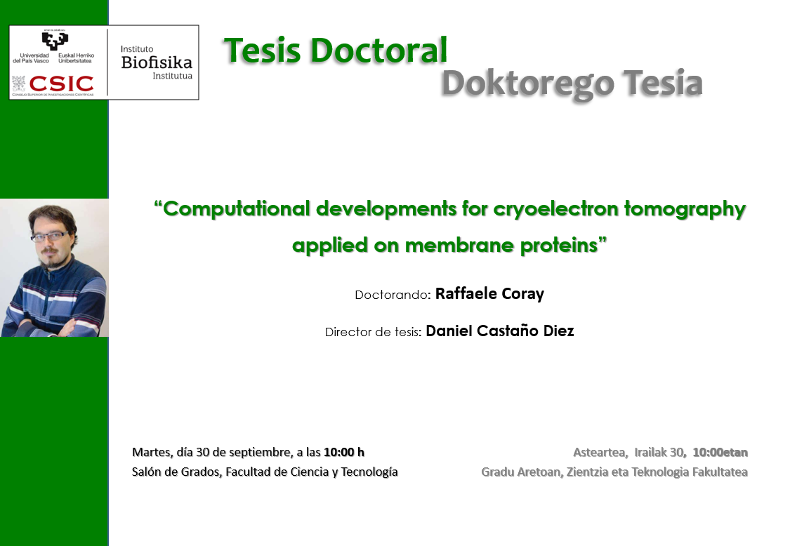 IBF Doctoral Thesis: "Computational developments for cryoelectron tomography applied on membrane proteins" IBF Doctoral Thesis: "Computational developments for cryoelectron tomography applied on membrane proteins"