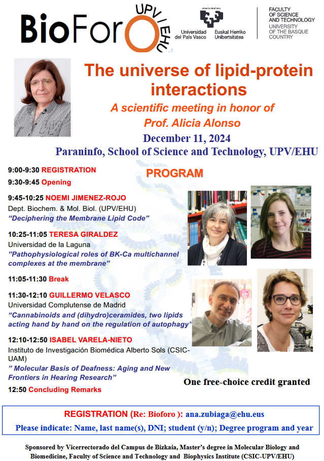 BioForo: "The universe of lipid-protein interactions. A scientific meeting in honor of Prof. Alicia Alonso"