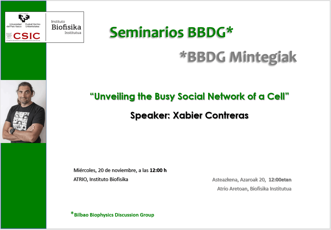 BBDG Seminar: "Unveiling the Busy Social Network of a Cell"