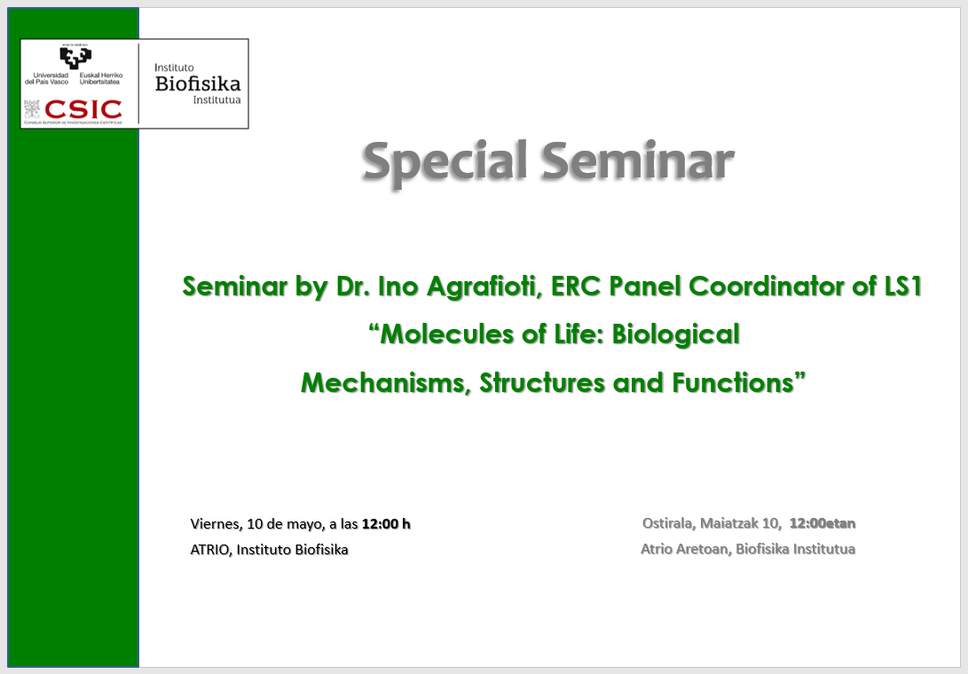IBF Seminars: "Molecules of Life: Biological Mechanisms, Structures and Functions"